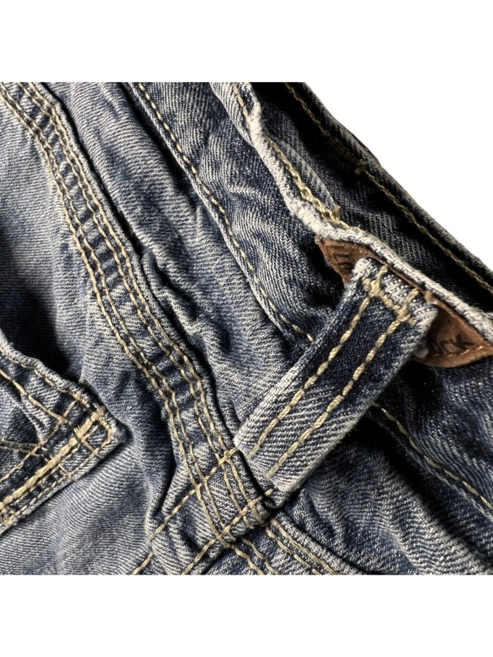 Ariat Mens Distressed Straight Denim Jeans 30/34 Stitching Embroidered Western - Picture 11 of 16